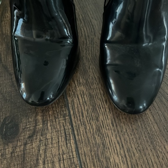 Aldo Aurella Black Patent Leather Sock Booties in Black - Picture 3 of 7